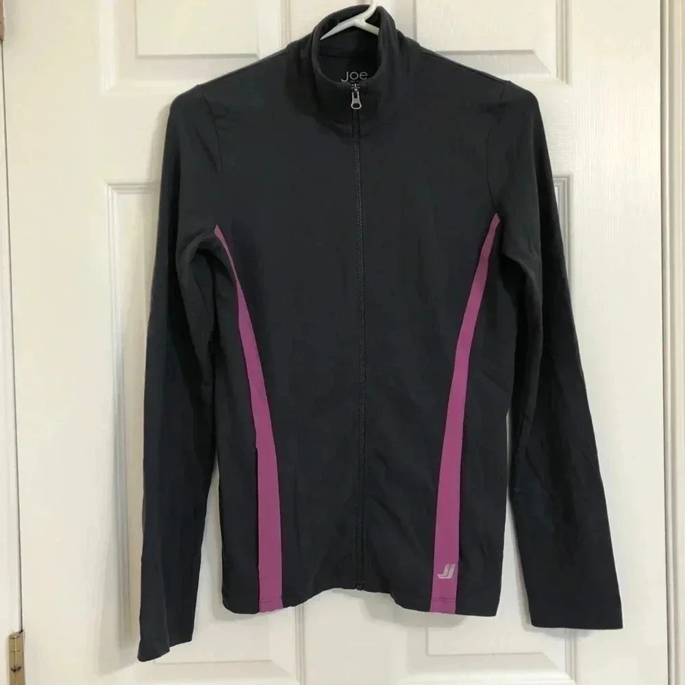 Joe Fresh Grey & Pink Zip Up Top Size Extra Small - Picture 1 of 16